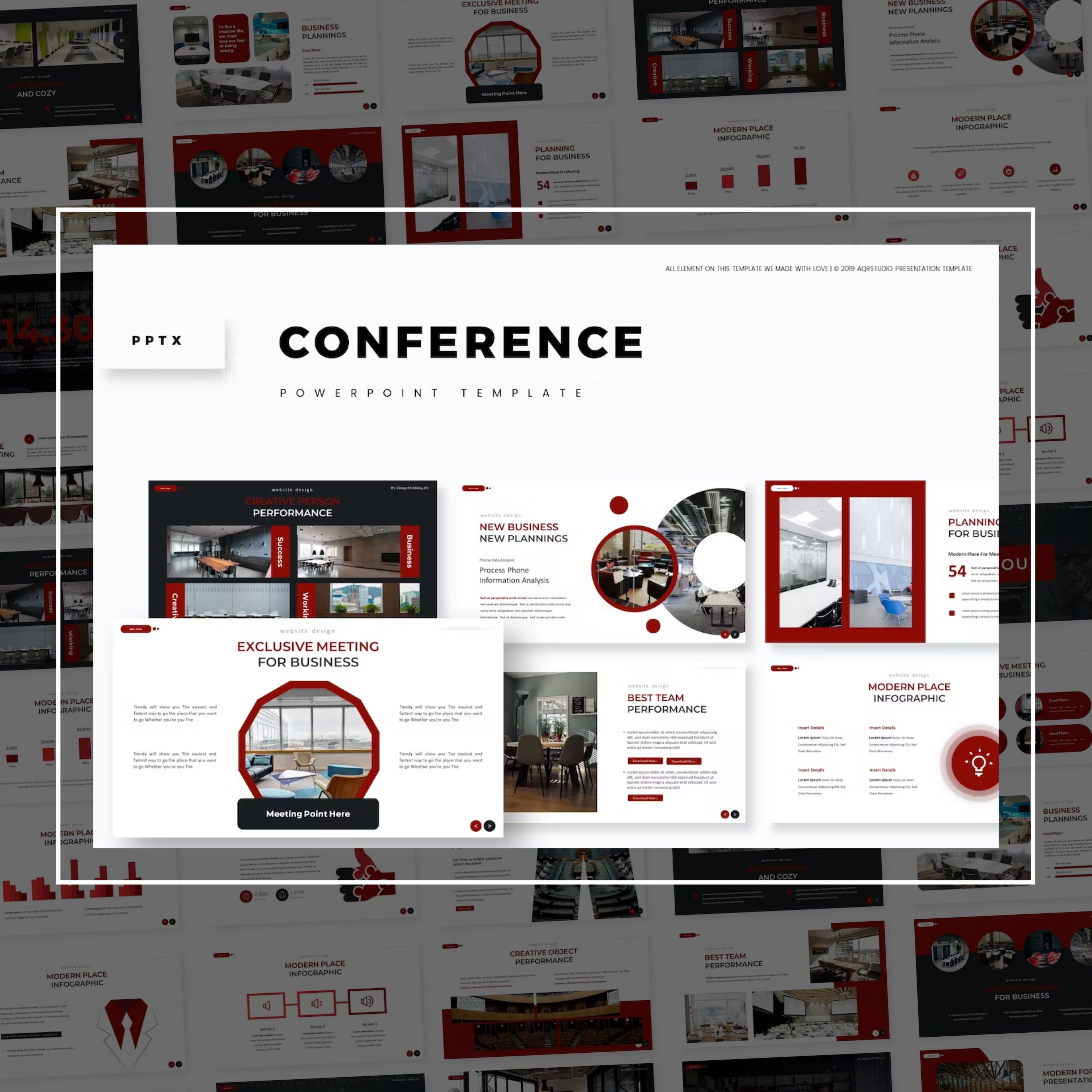 Images with conference powerpoint template.