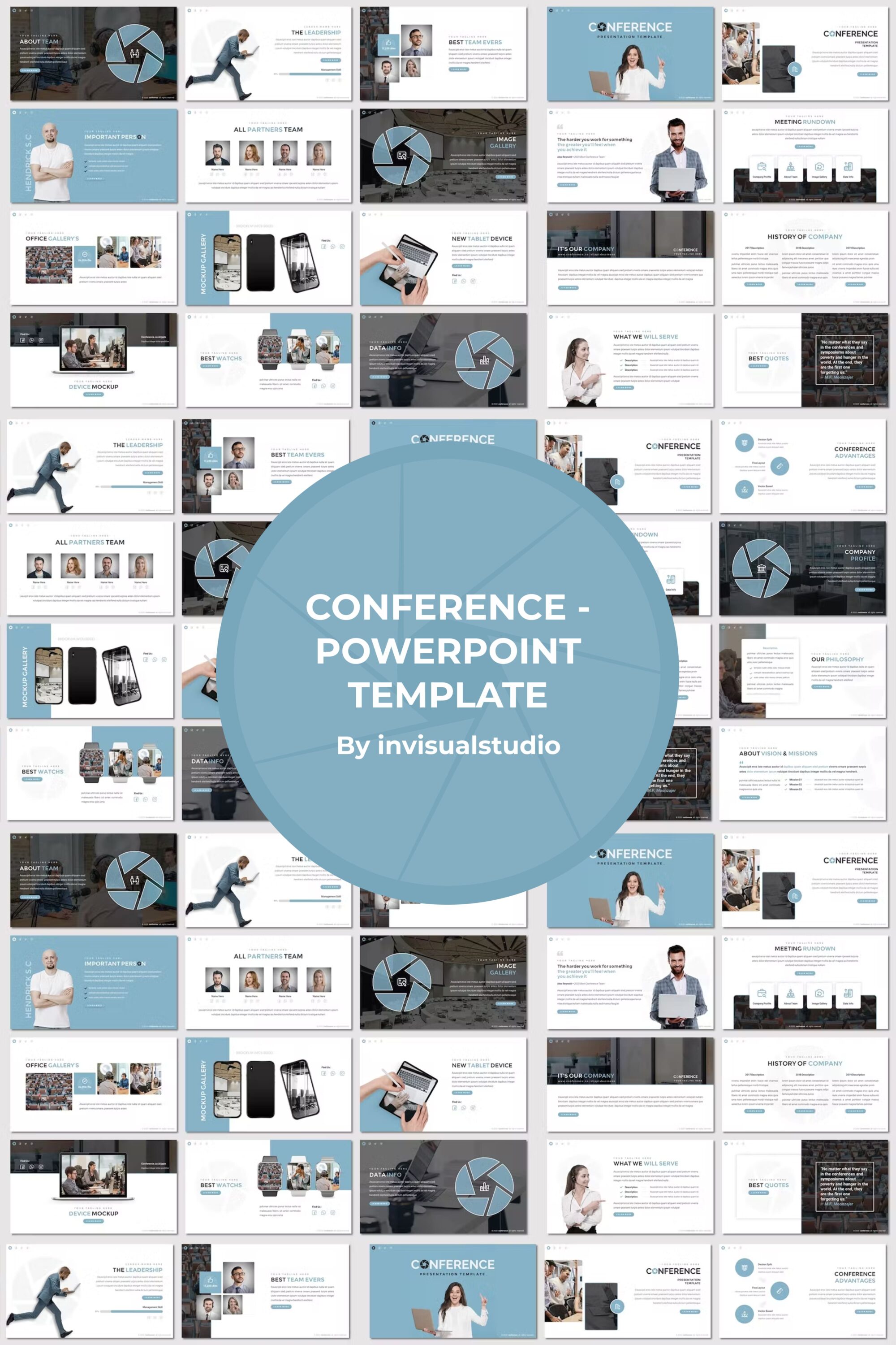 Conference powerpoint template of pinterest.