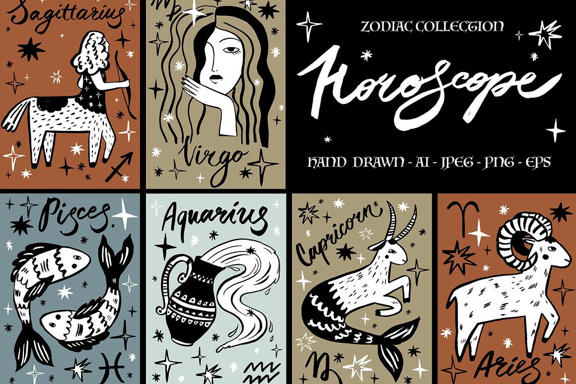Different images visualized zodiacs.