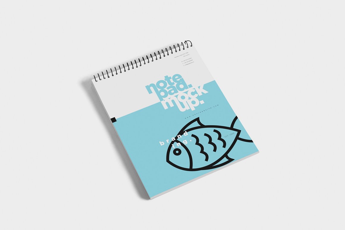 Title page of a notebook with a fish.