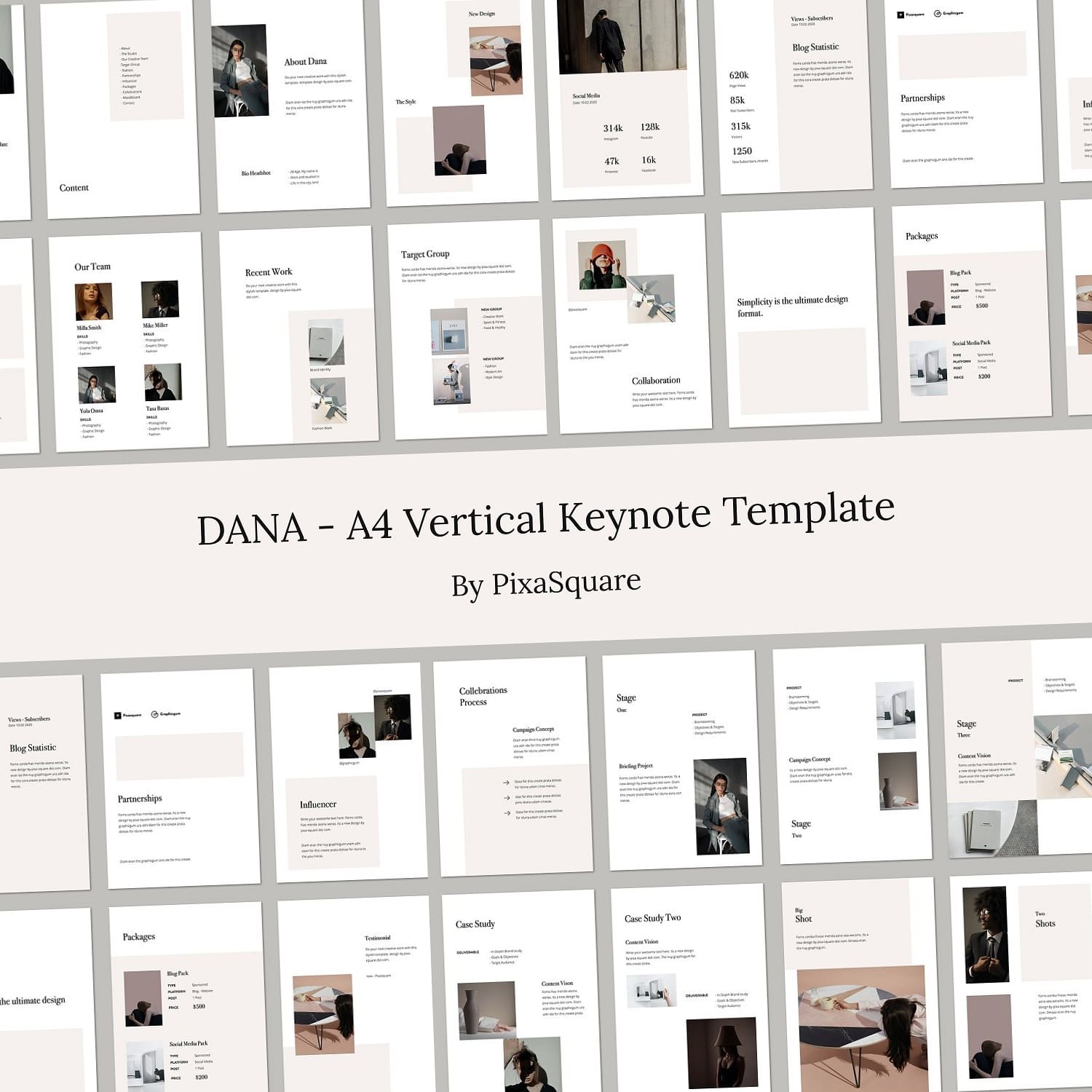 Important influencer for Dana keynote template.
