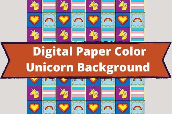 Paper color unicorn background.