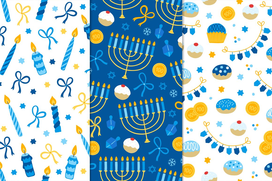 Hanukkah themed images.