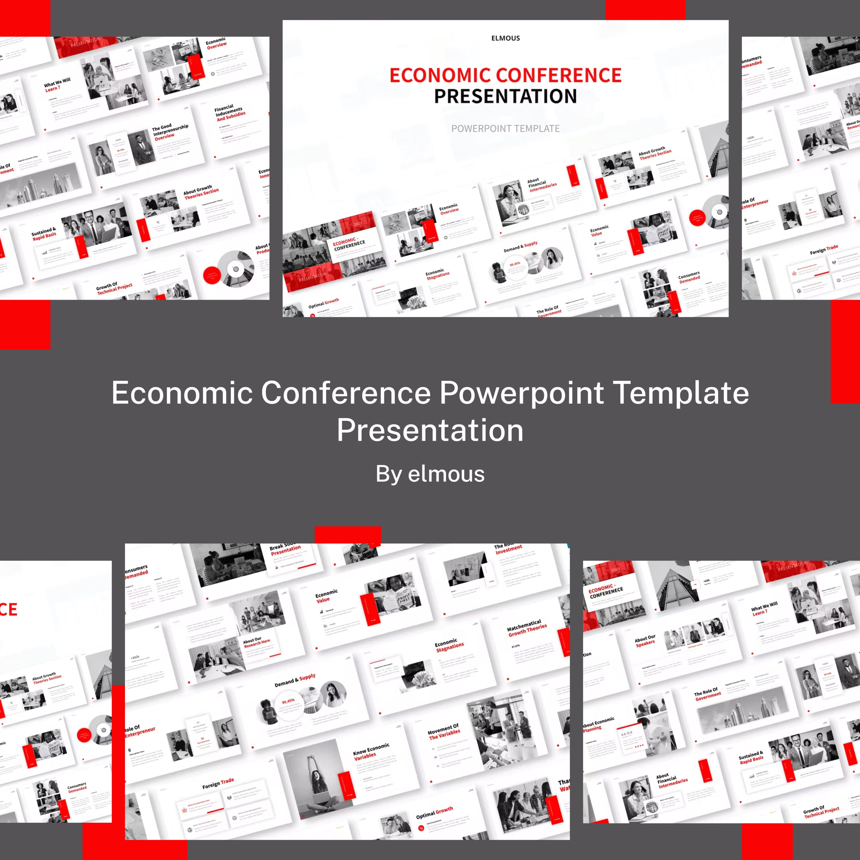 Preview images economic conference powerpoint template presentation.