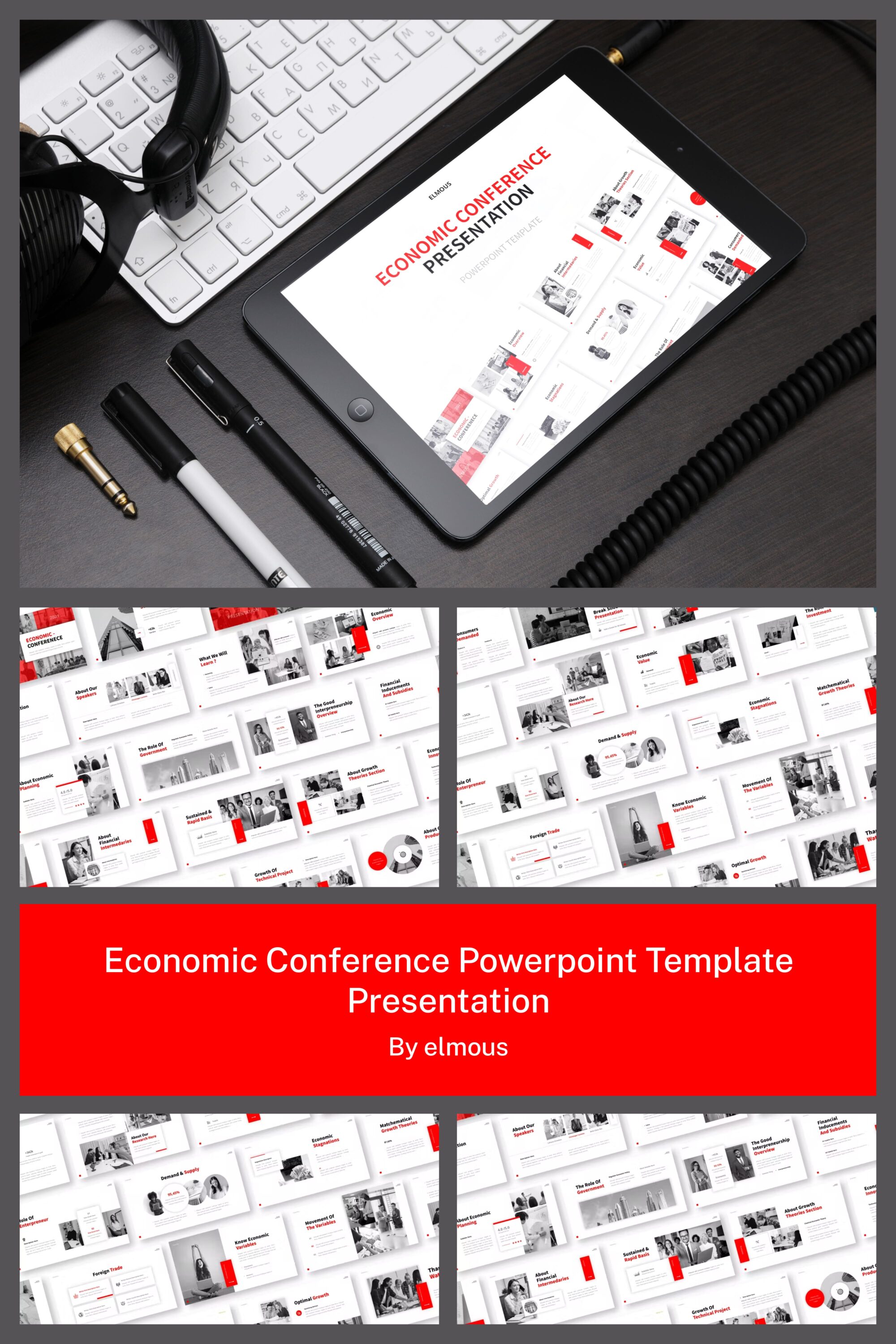 Economic conference powerpoint template presentation pinterest images.