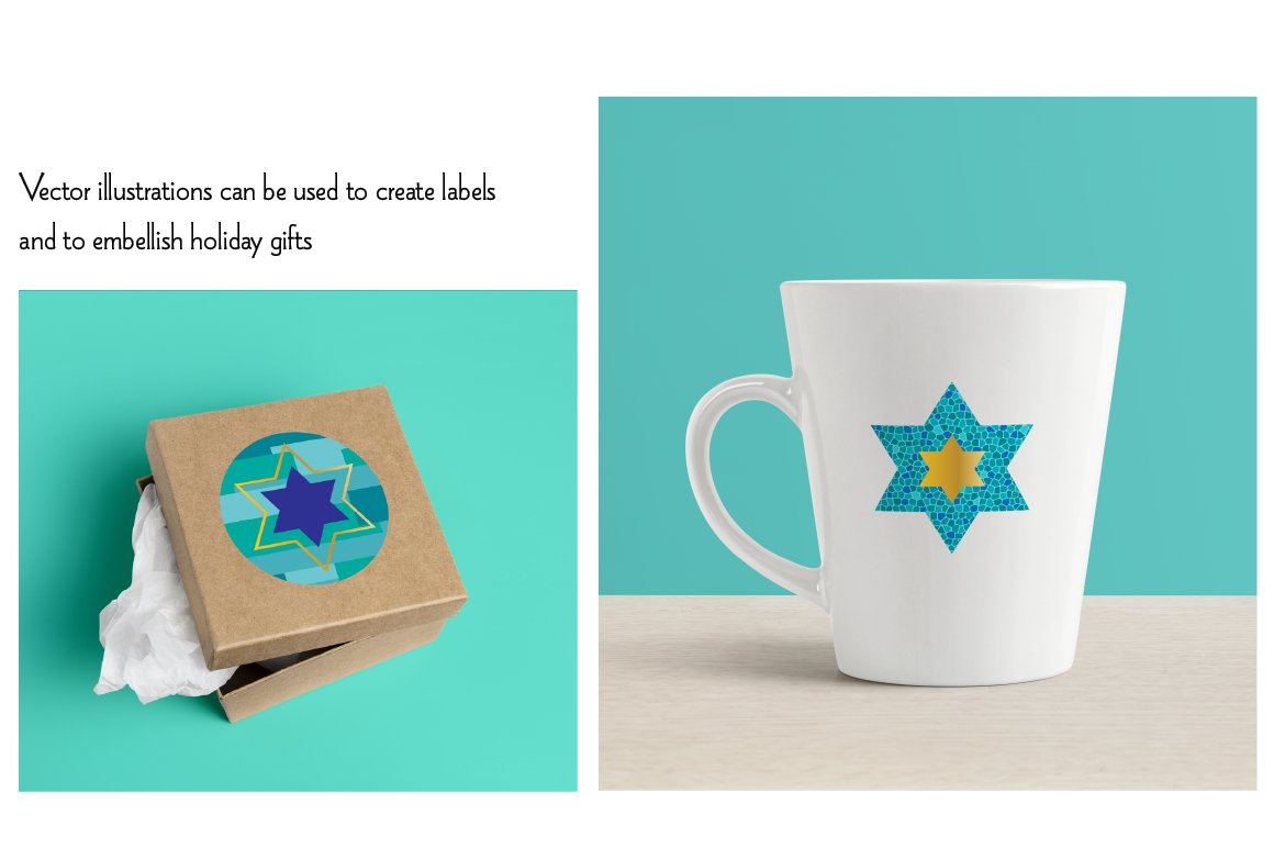 Print on the cup with a star.