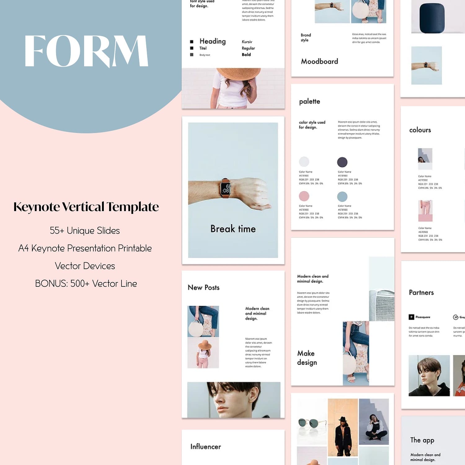 A4 keynote presentation printable of Form.