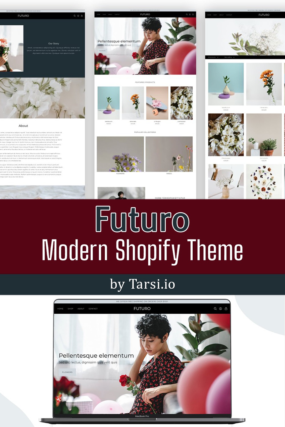 Futuro modern shopify theme images of pinterest.