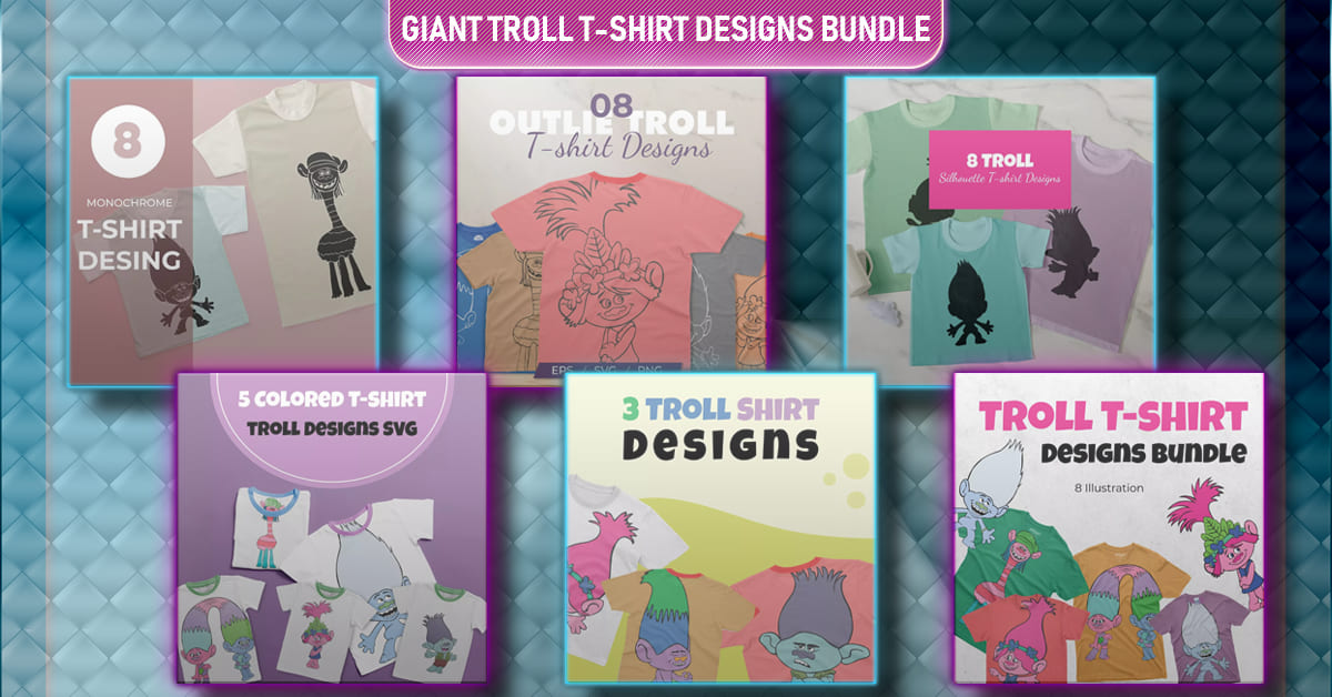 Giant Troll T-Shirt Designs Bundle – MasterBundles