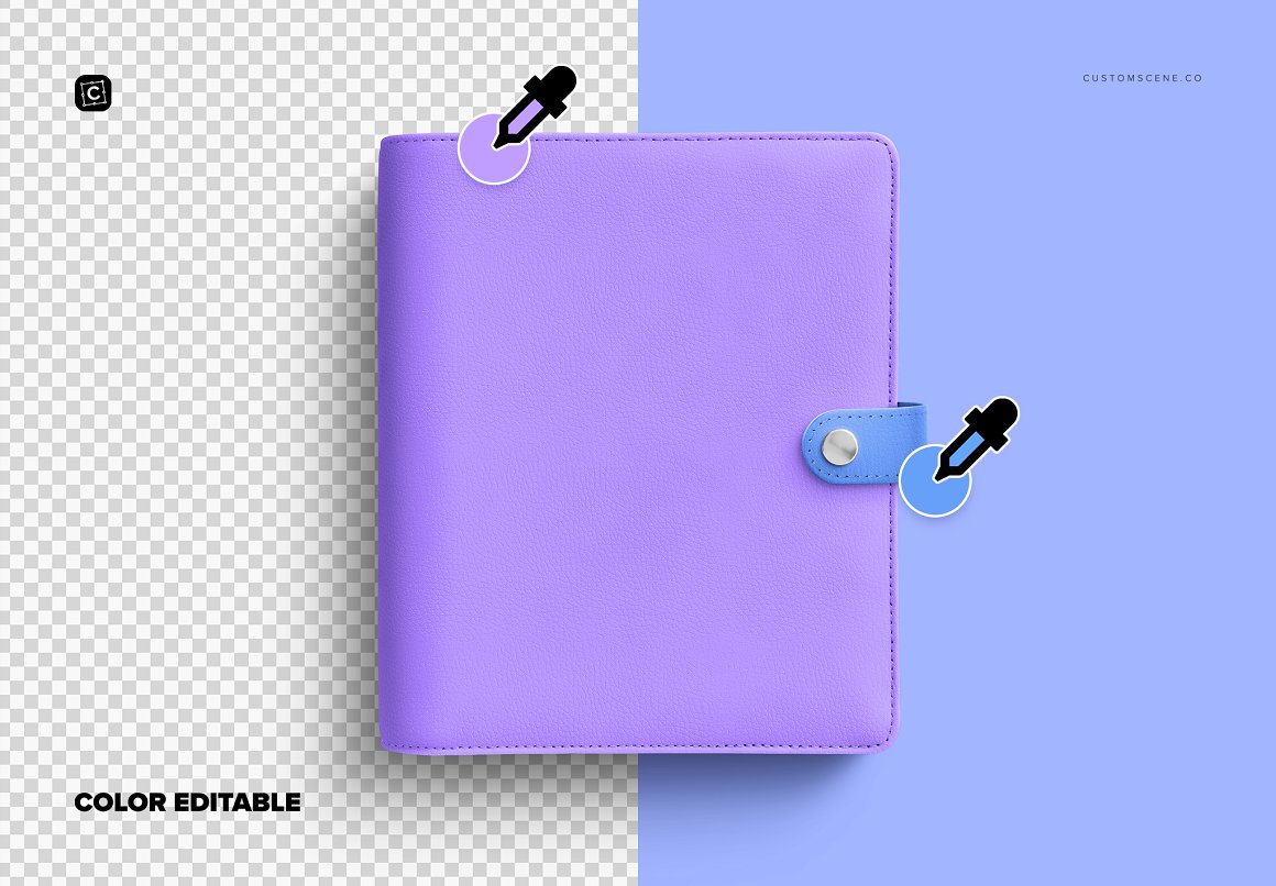 Cover planner mockup color editable.