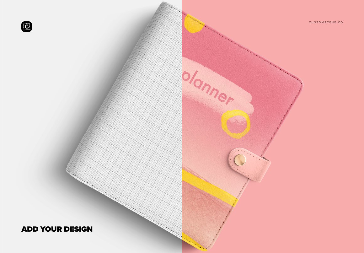Guimauve cover planner mockup add your design.