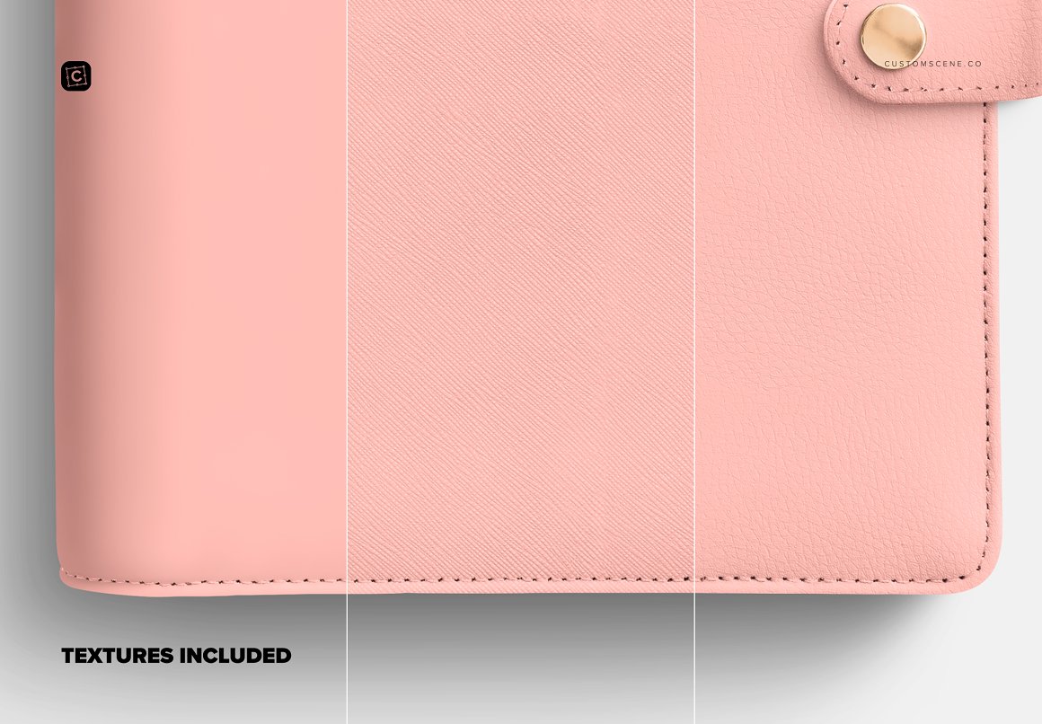 Cover planner mockup pink textures.