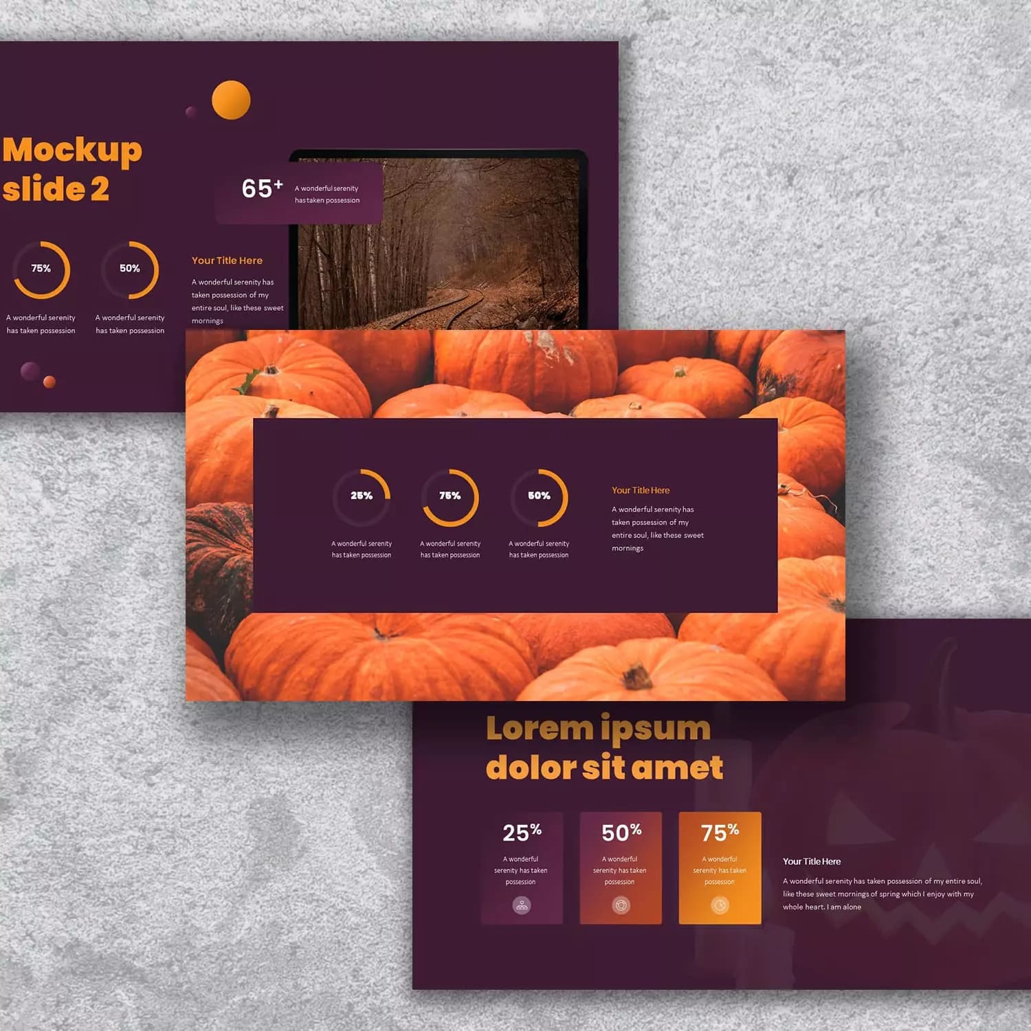Halloween Presentation Template preview image.