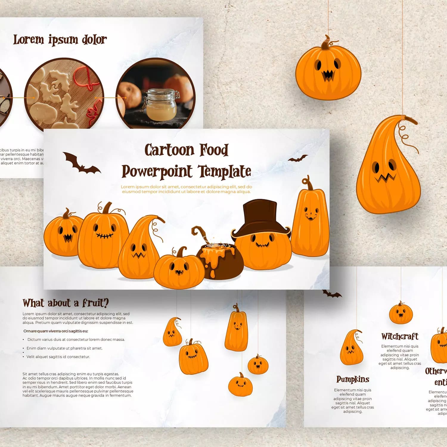 Halloween Trivia Powerpoint Template preview image.