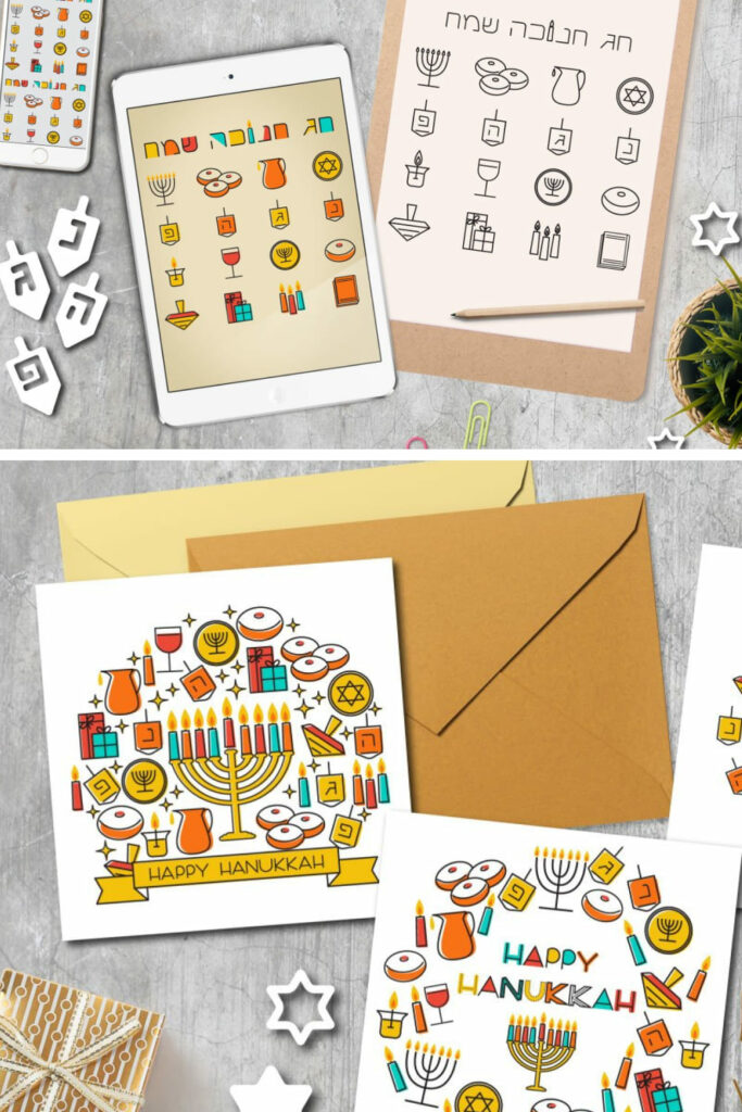 Hanukkah Collection - Icons, Patterns And Cards – MasterBundles