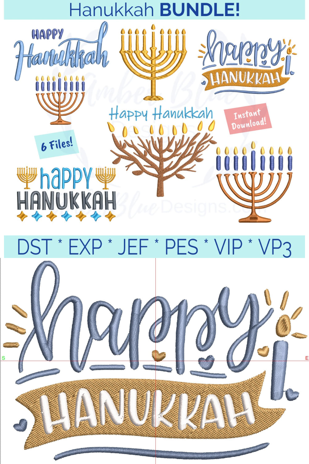 Happy hanukkah embroidery of pinterest.
