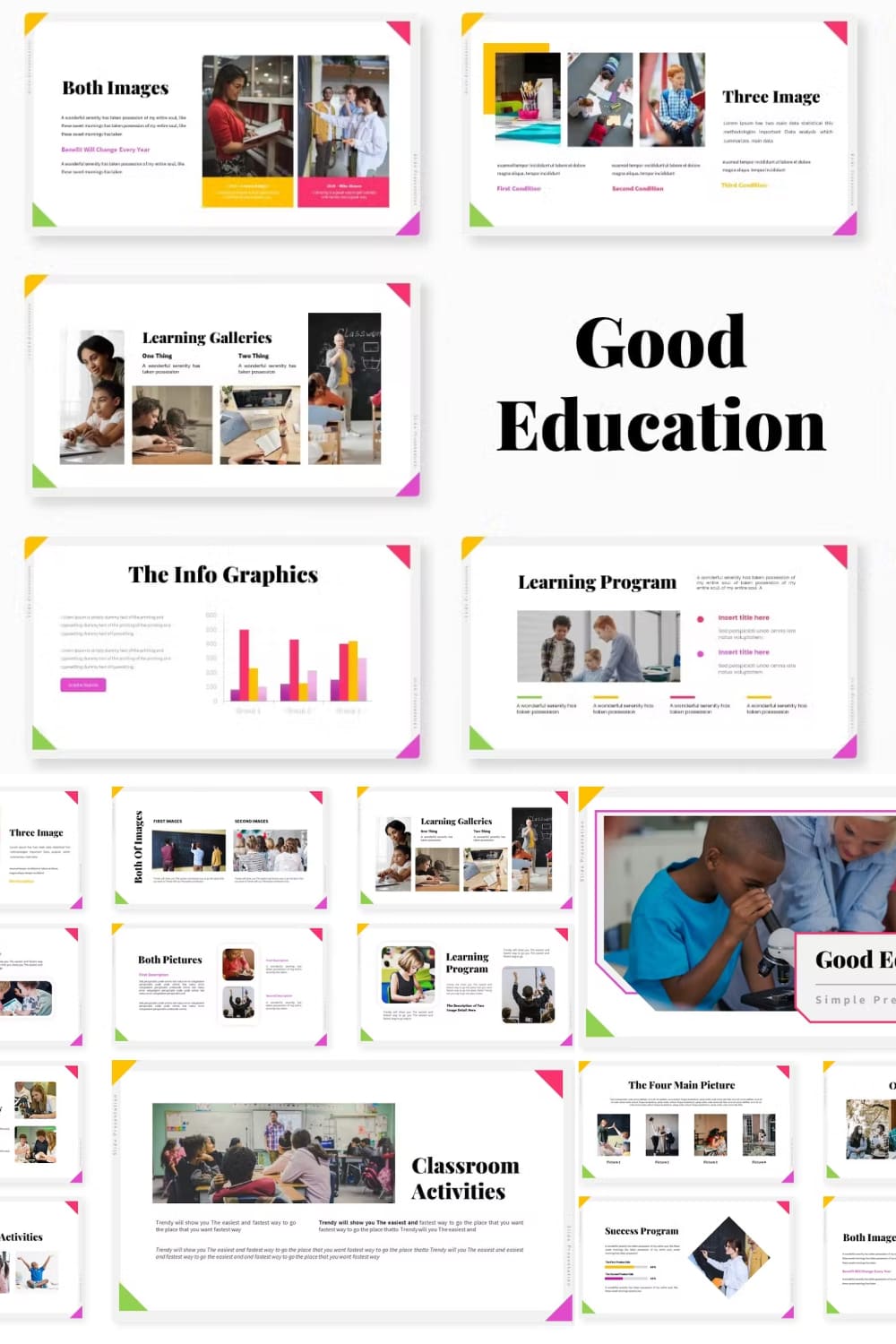 Good education tempalte google slides of pinterest.