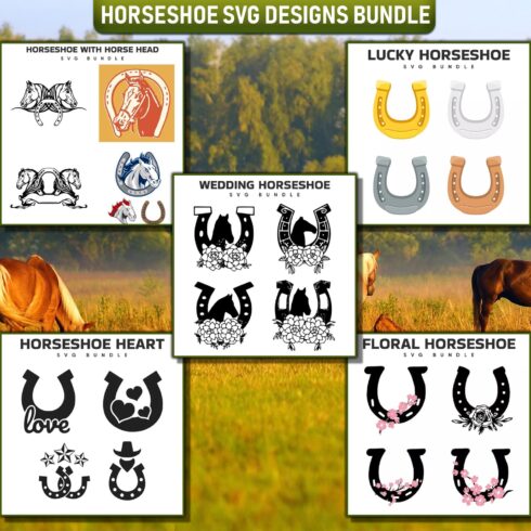 Horseshoe SVG Designs Bundle cover image.