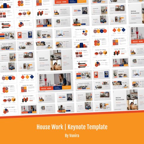 Prints of house work keynote template.