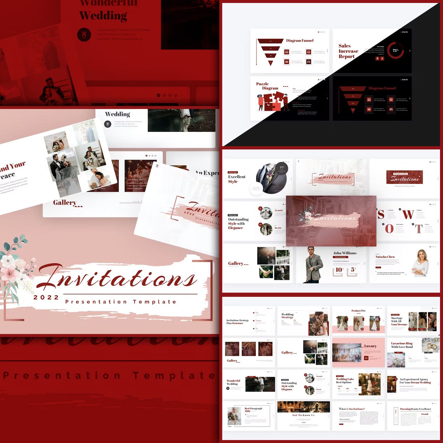 Wedding strategy on the Invitations presentation template.
