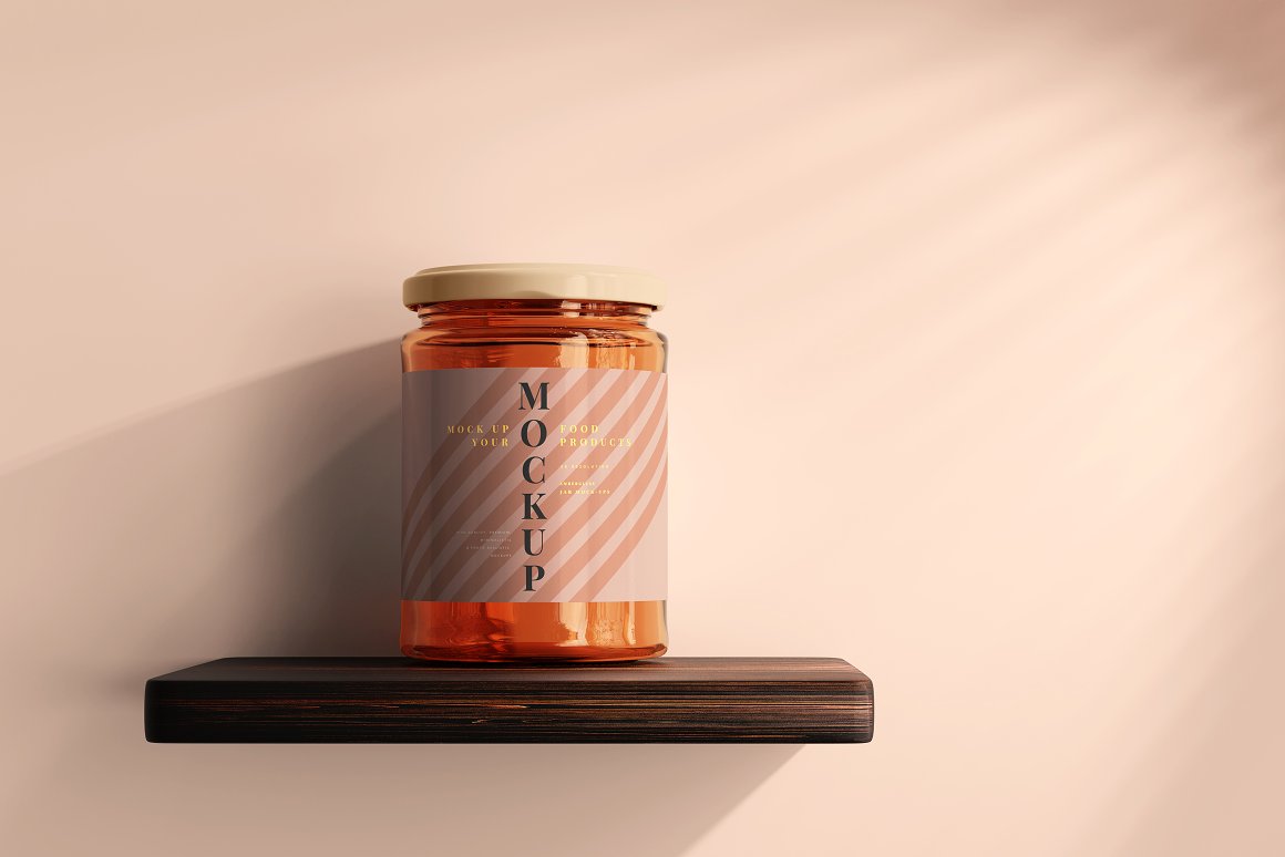 A small jar on the board.
