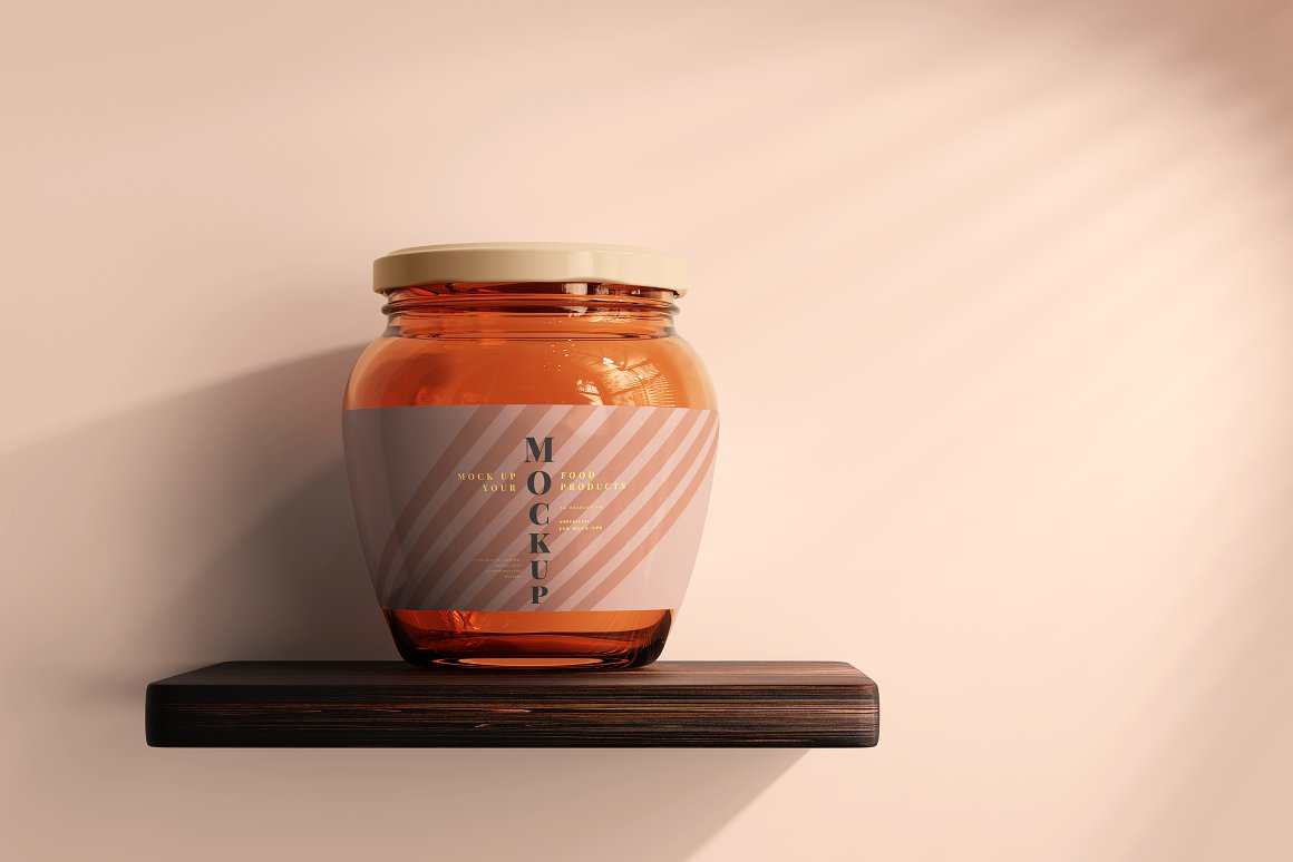 A small jar on the board.