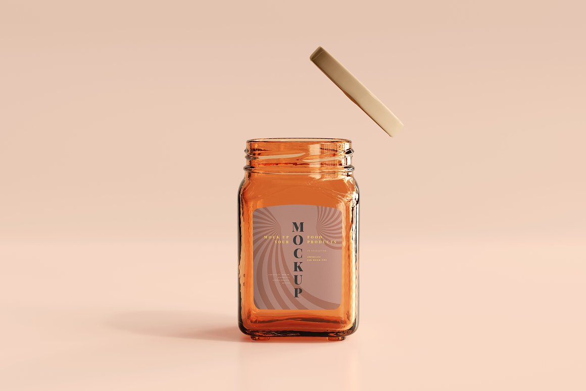 A jar with a screw-on lid.
