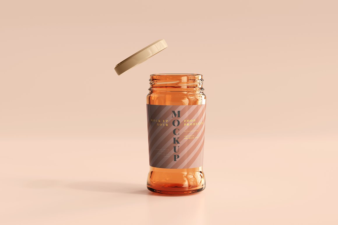 A jar with an open lid.