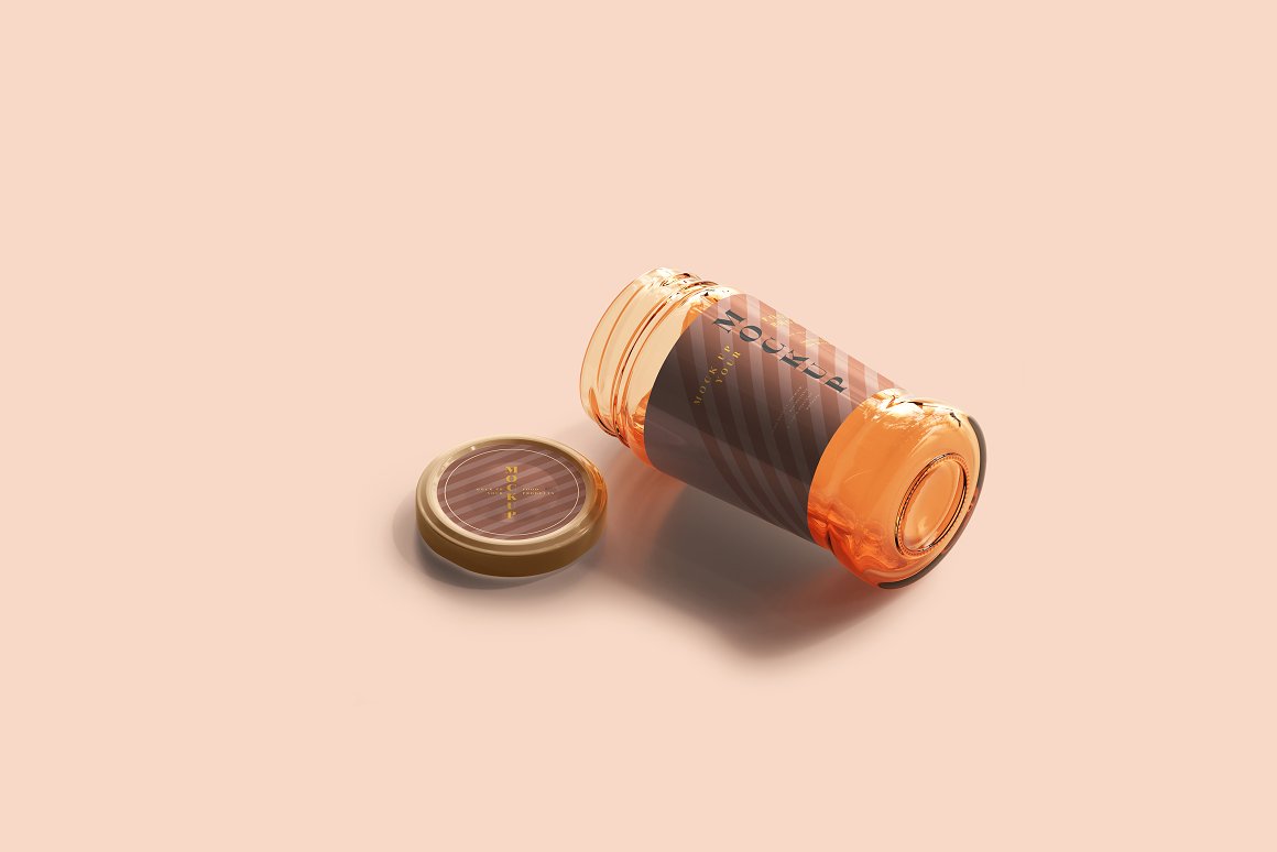 An image of a jar with an angle.