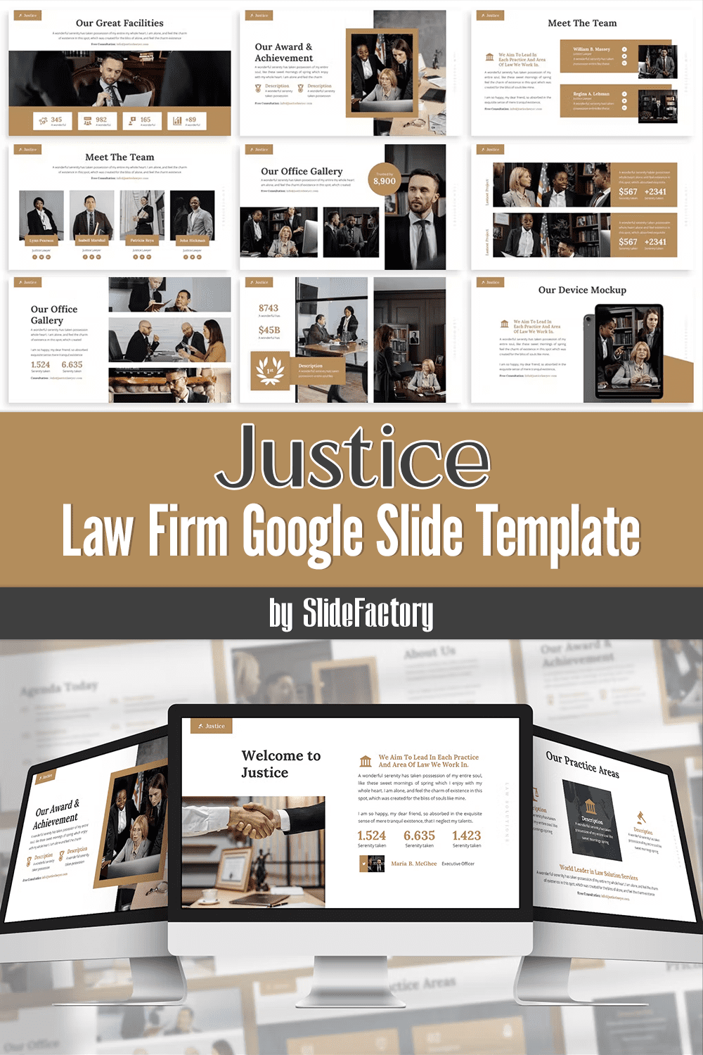 Justice law firm google slide template of pinterest.