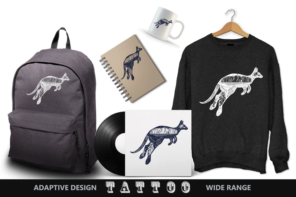 Kangaroo Design Wearing Graphics preview image.