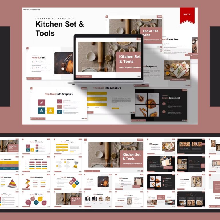 Kitchen Set Tools PowerPoint Template MasterBundles   Kitchen Set Tools   Powerpoint Template 02 469 768x768 