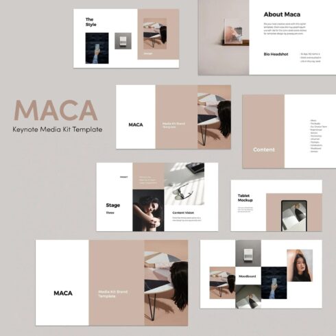 Components of Maca template content.