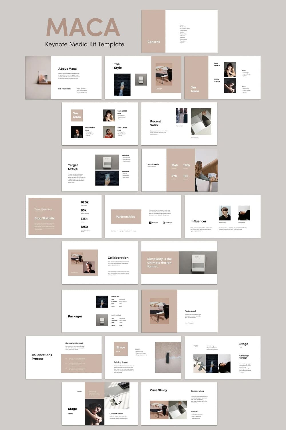 People and style Maca template.