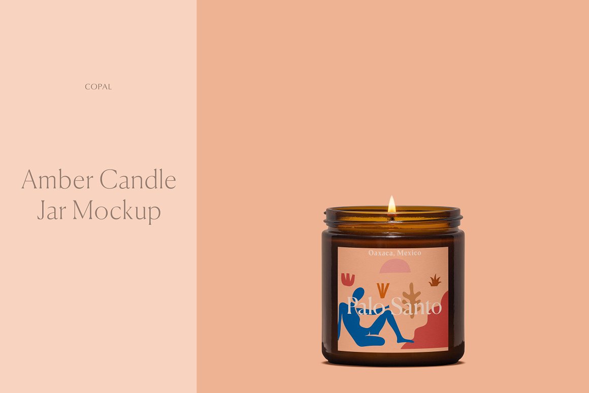 Amber Glass Candle Jars Mockup Graphic by pmvchamara · Creative