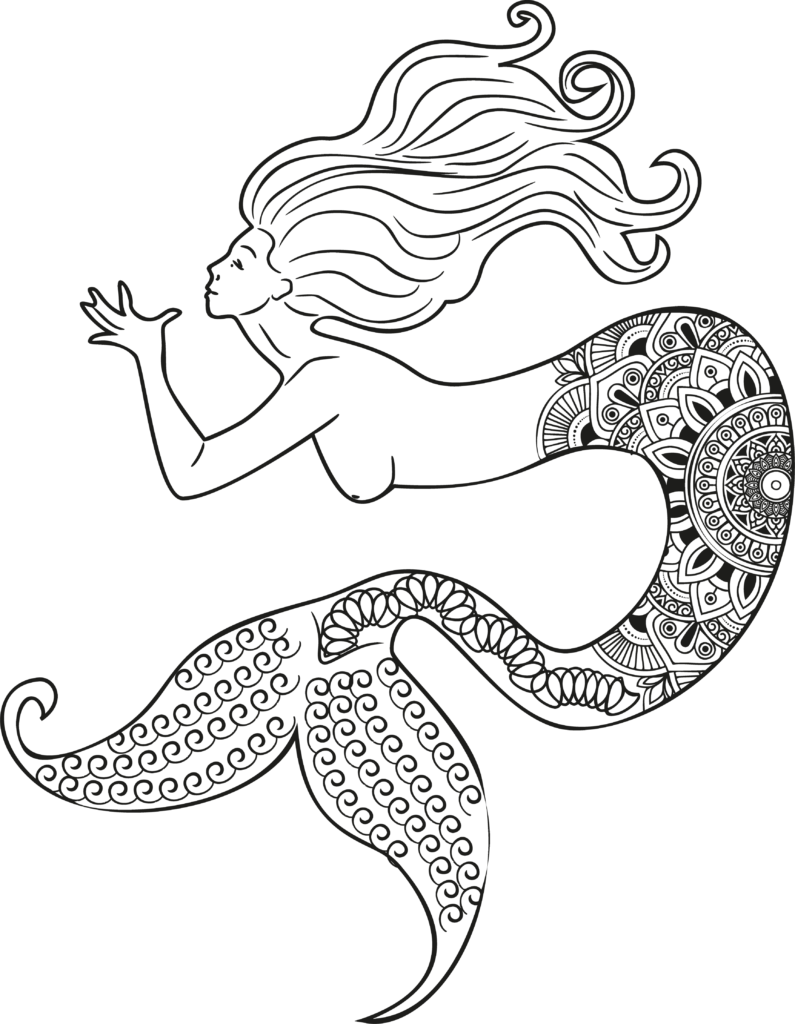 Mermaid Mandala SVG designs – MasterBundles