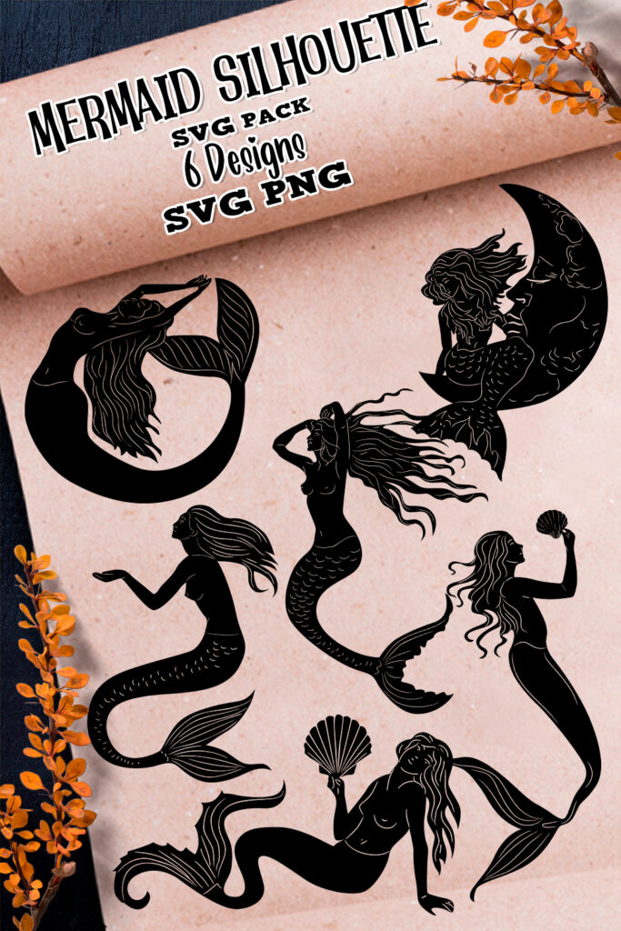 Mermaid Silhouette SVG Files – MasterBundles