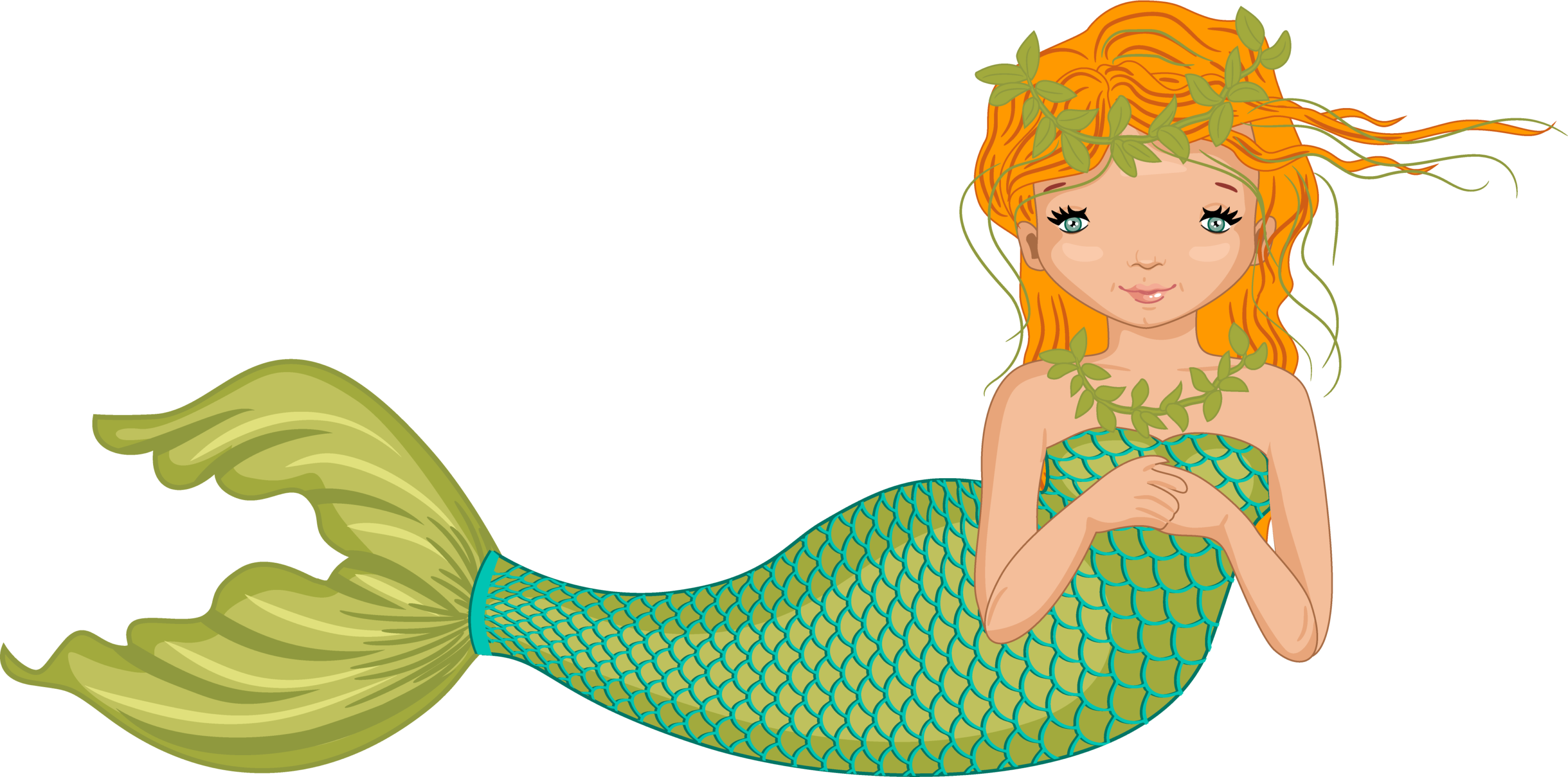Lying mermaid.