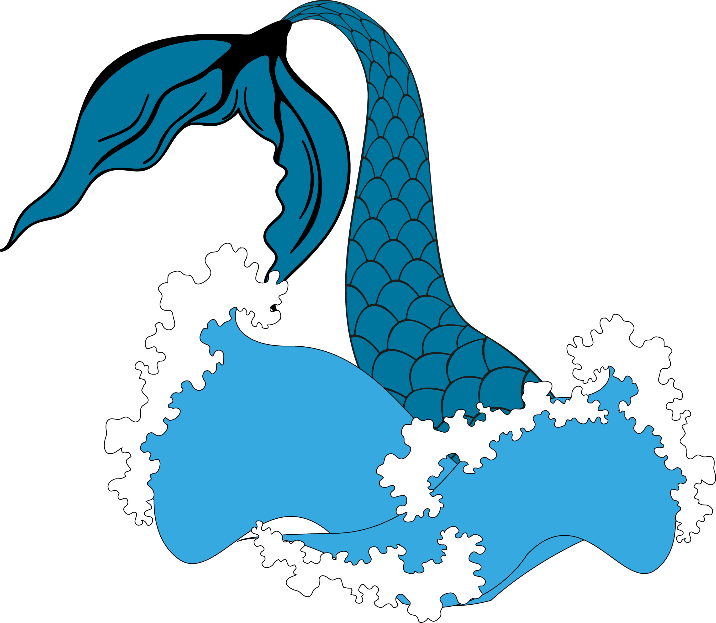 Blue mermaid tail.