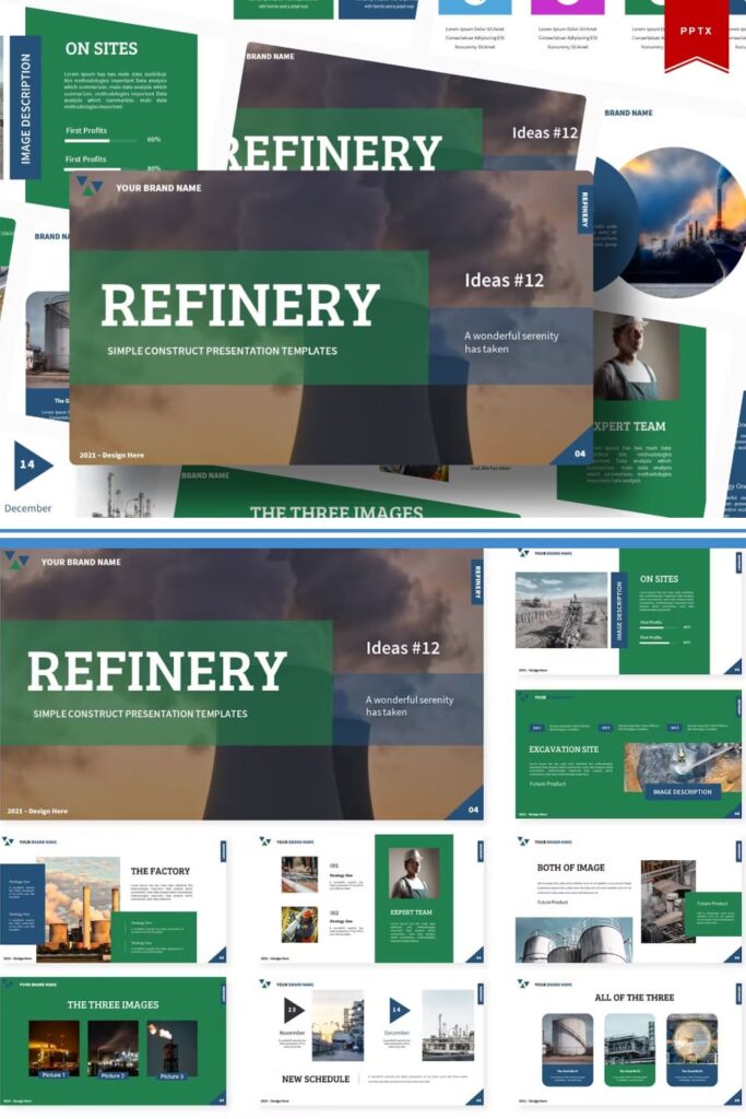 Refinery PowerPoint Template – MasterBundles