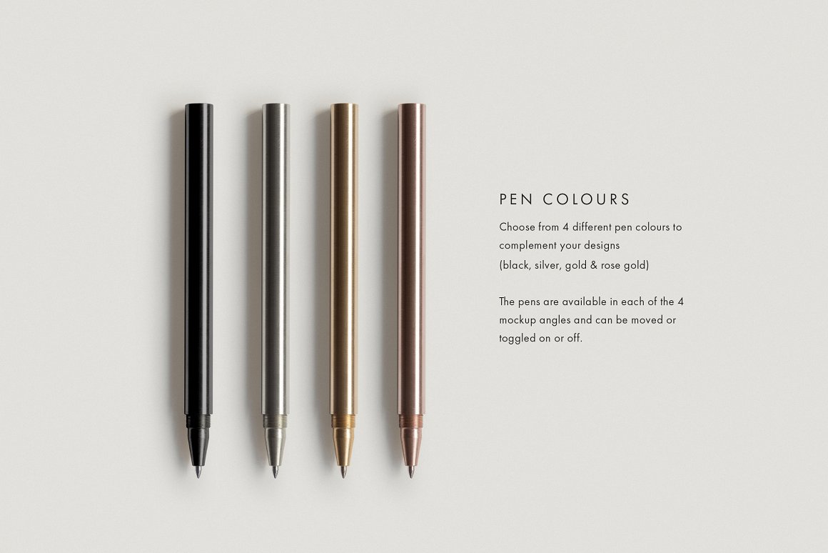 Metallic Variety Pen Set  Gold, Silver, Rose Gold Pens in Foil Printe –  Jot & Mark