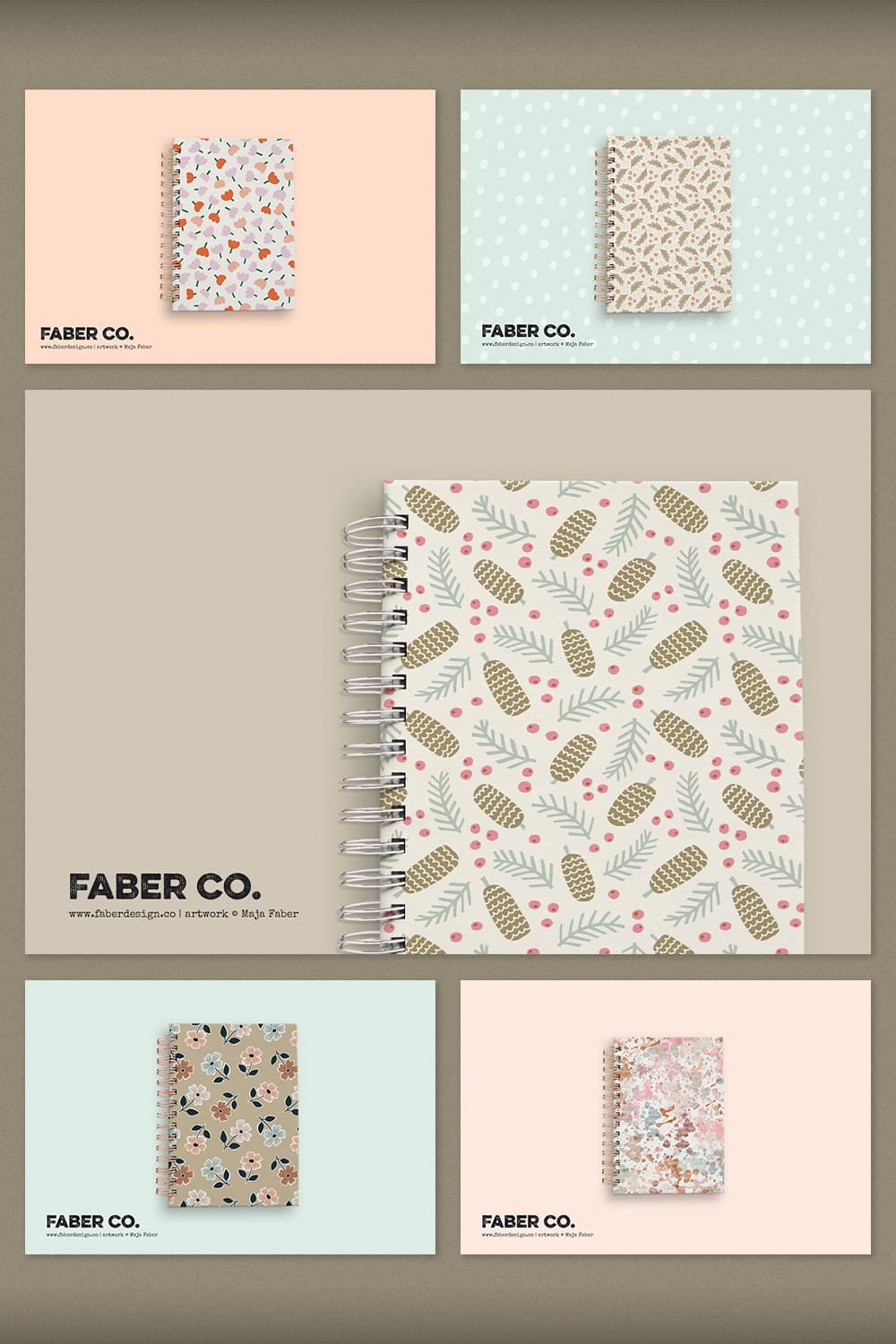 Beautiful background images for notebooks and diaries.