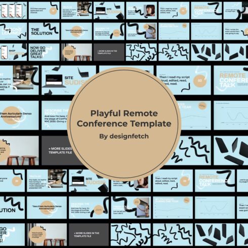 Preview playful remote conference template.