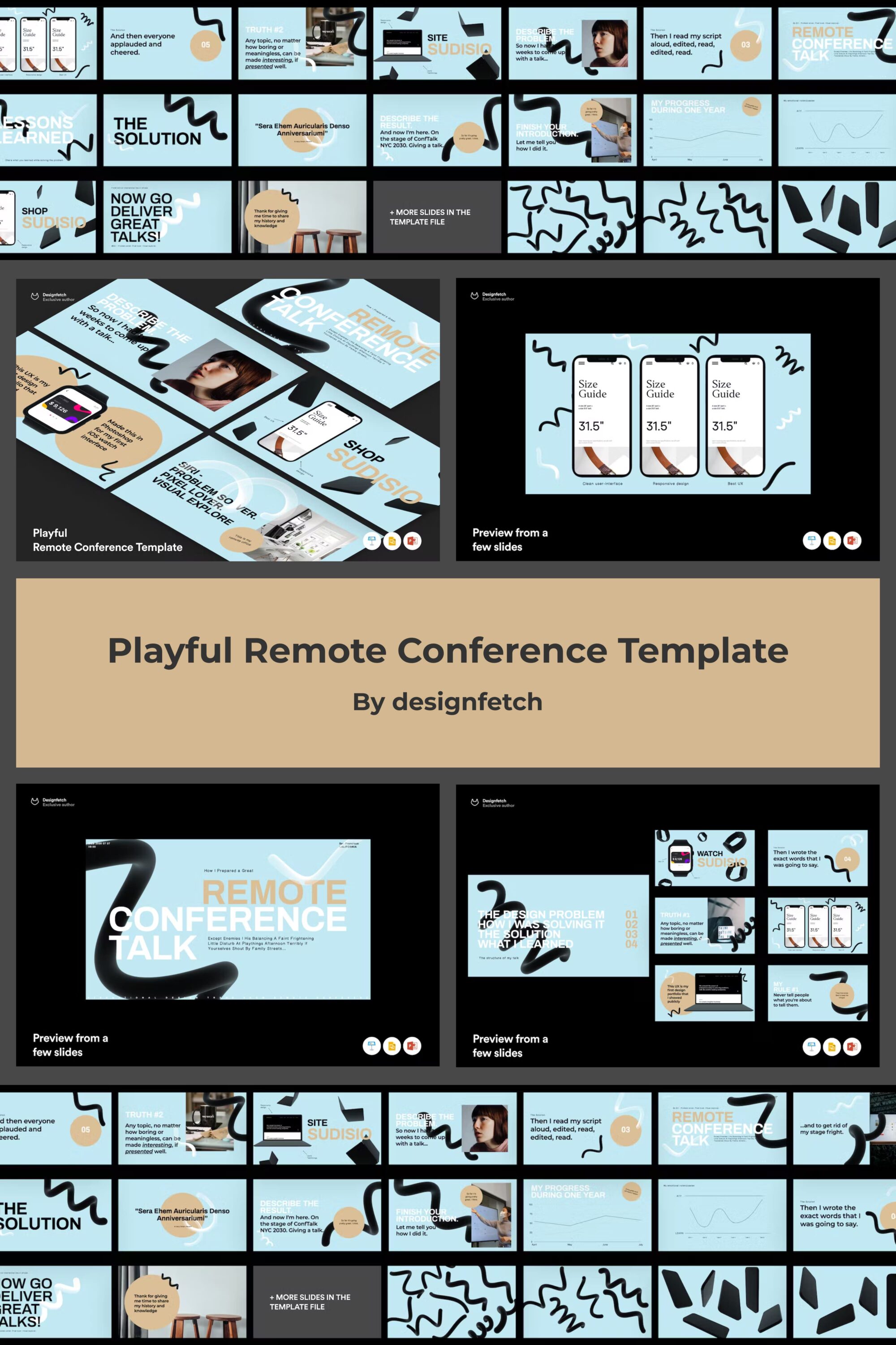 Playful remote conference template of pinterest.