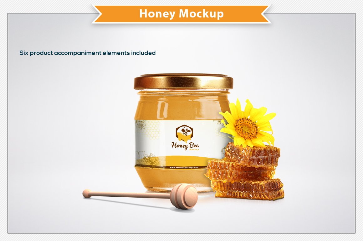 A small jar of honey.