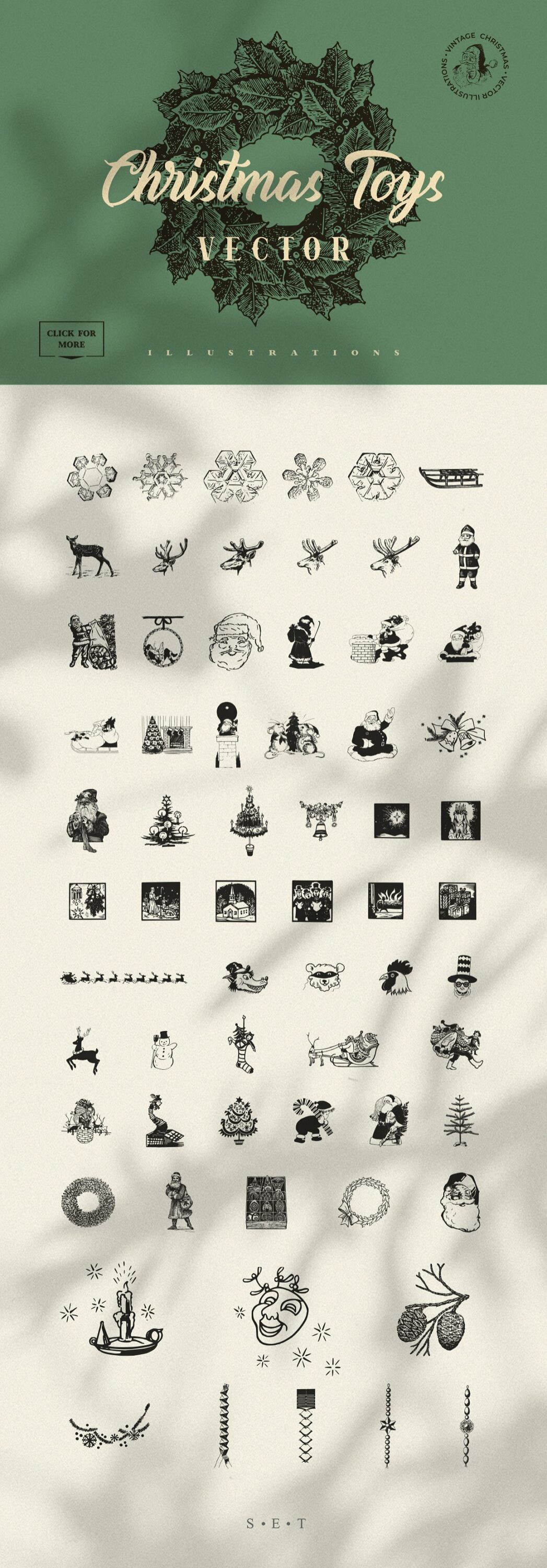 Great animal icons in retro style.