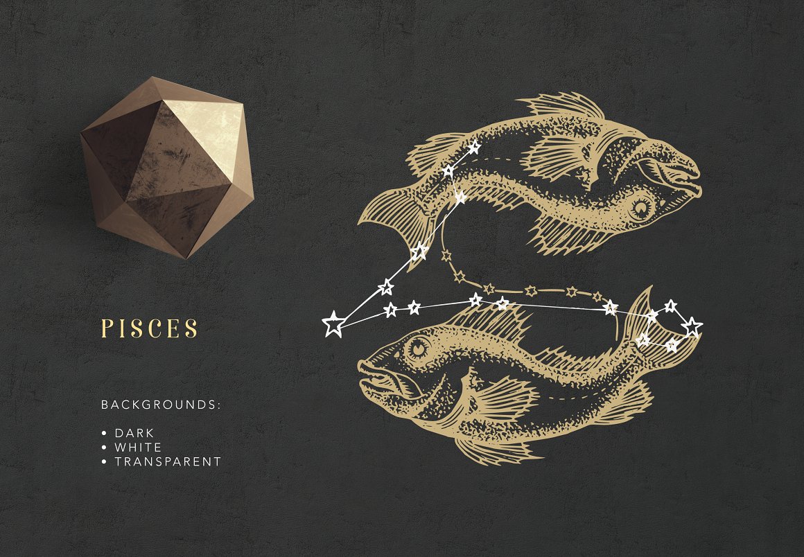 Pisces zodiac sign.