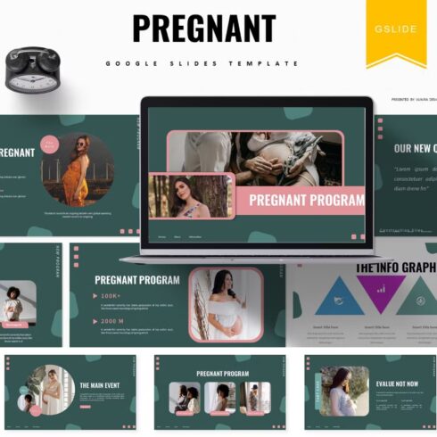 Preview of the pregnant program with a green background.