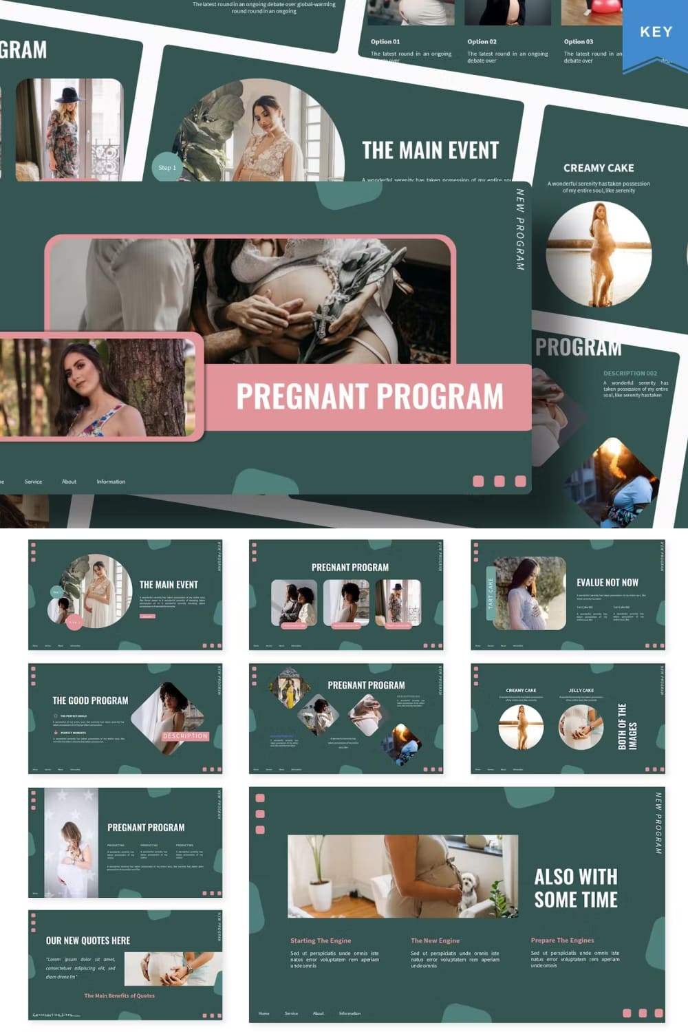 Pinterest images on the topic of pregnancy.