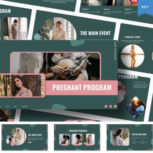 Preview of the pregnant program with a green background.